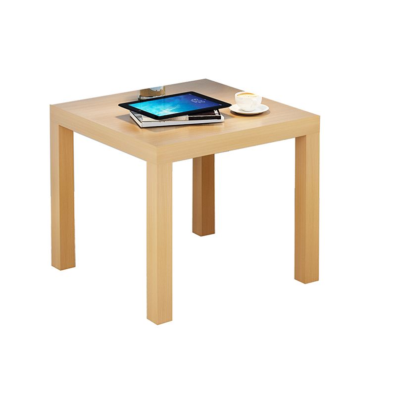 Contemporary Square Side End Table Wood 4 Legs End Slide Table