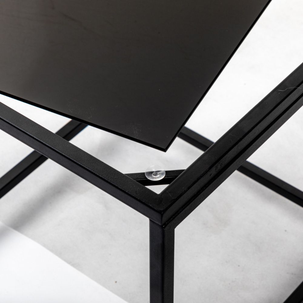 Modern Style Bistro Table Set Wicker 3 Pieces Bistro Table Set