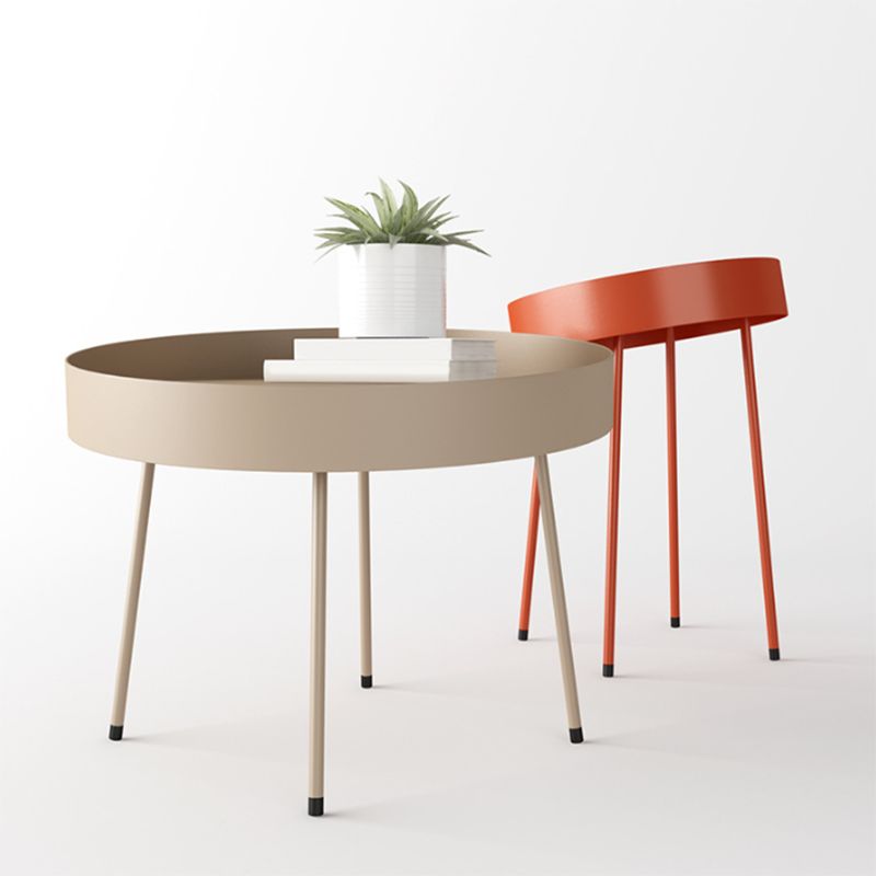 Dia 15.75"/23.62"/31.5" Iron Cocktail Table 4 Legs Coffee Table