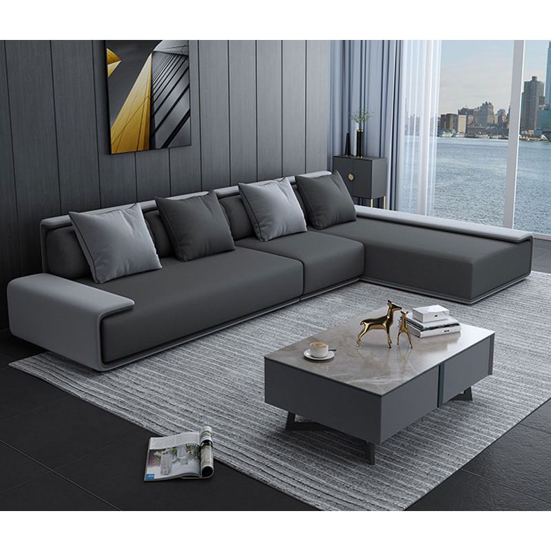 Contemporary Sofa141.73" L X 70.86" W X 29.52" H Armless Sectional for Apartment