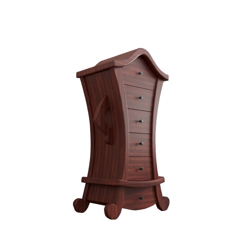 Contemporary Vertical Lingerie Chest Wood Storage Bachelor Chest for Home