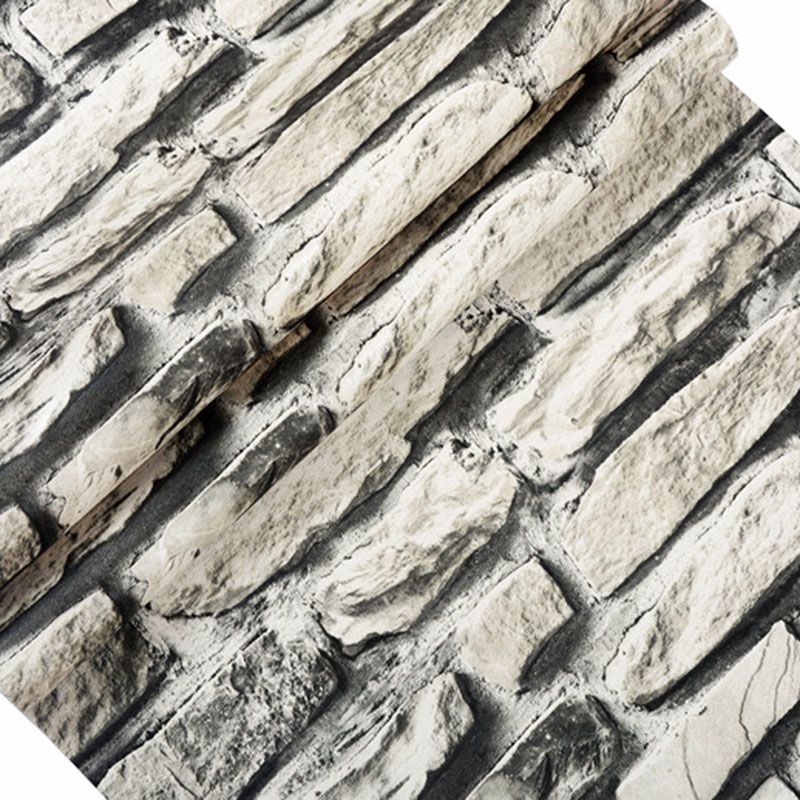 Stone Look Wallpaper Roll for Bar or Coffee Shop Non-Pasted Wall Art, 33'L x 20.5"W