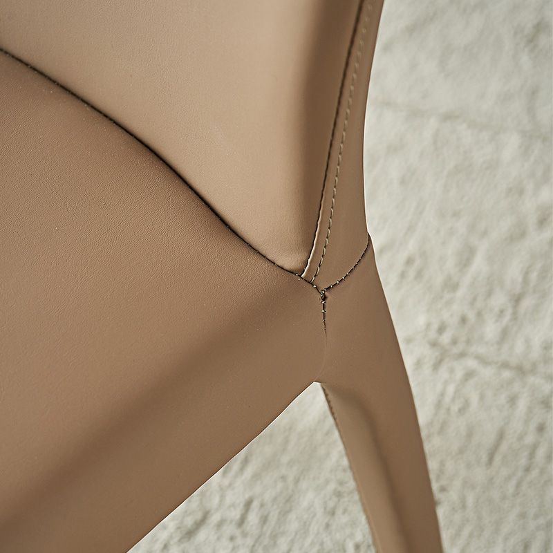 Modern Indoor Armless Dining Chair Faux Leather Side Chair for Home