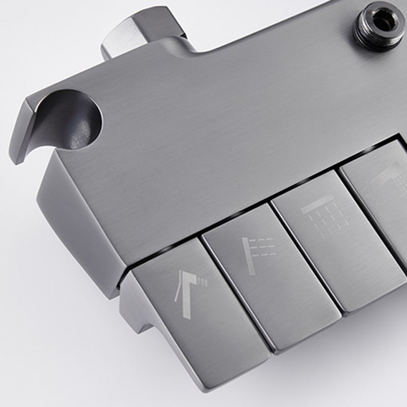 Brass Wall Mounted Shower System Slide Bar Included Shower Set