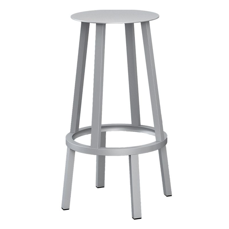 Industrial Rotatable Backless Counter Stool Iron Bar Stool with Pedal for Bar