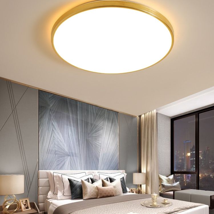 Modern Led Fixture Flush Mount Lighting Fixture Acrylic and Metal Lampshade for Corridor