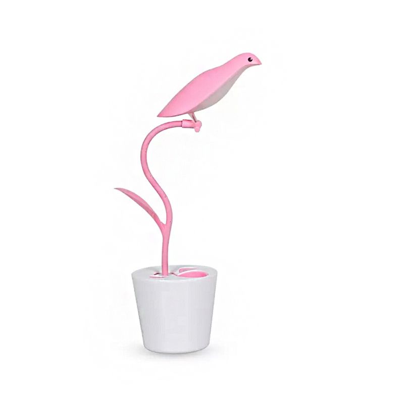 Eye-Caring Bird Shaped Desk Light 1 Head Macaron Loft Reading Light for Kid Bedroom