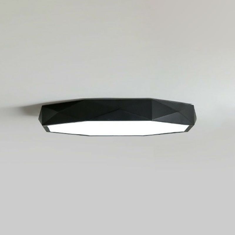 Minimalistische, extradünne achteckige LED-Unterputz-Deckenleuchte aus Metall für Schlafzimmer