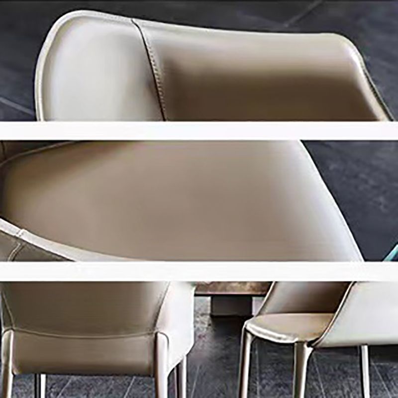 Modern Style Arm Chair Leather Indoor Dining Chair for Home Use