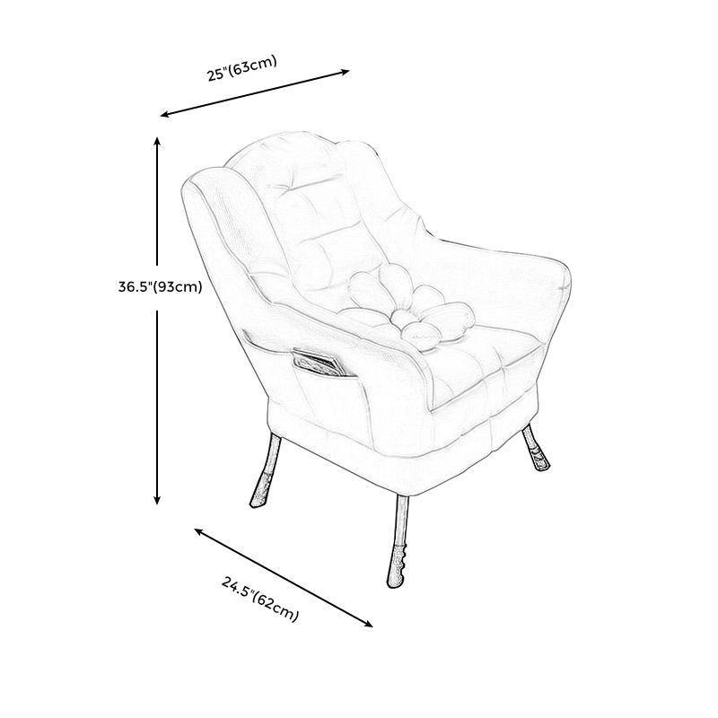 Arms Included Chair 24.87" L x 24.4"W x 36.6"H Chair for Living Room