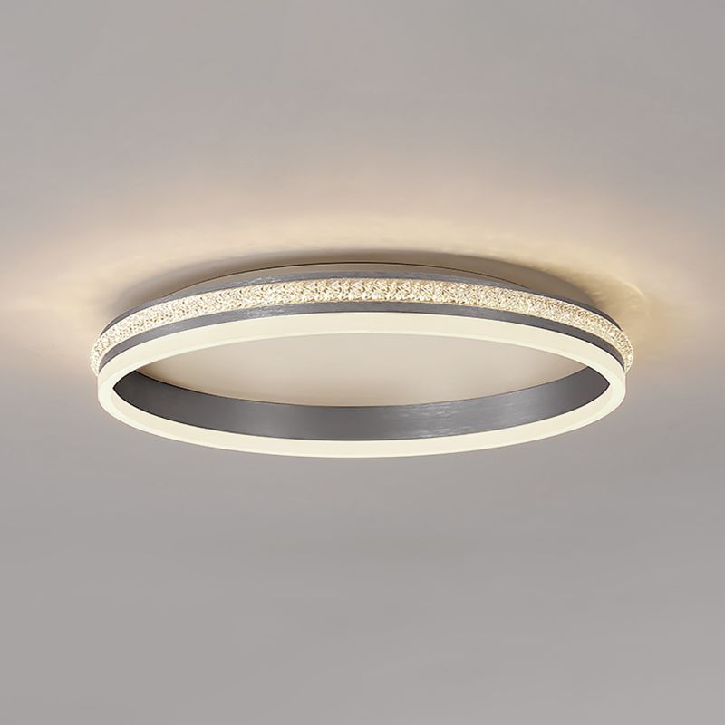 Circular Led Flush Mount Ceiling Fixture Modern Flush Mount Light Metal