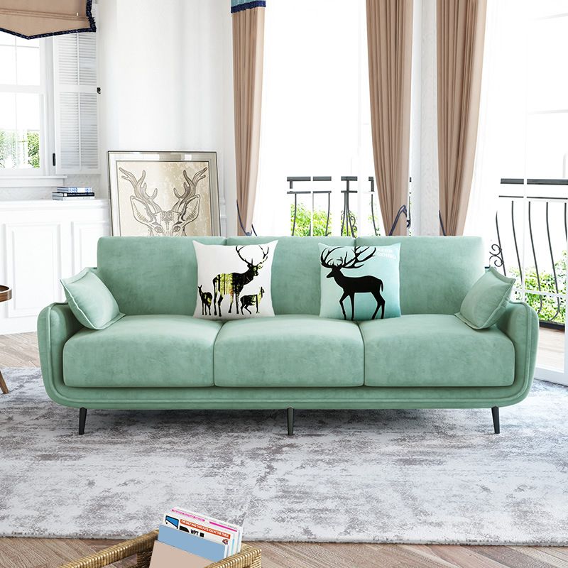 Pure Color Sofa Flared Arm Slipcovered Sofa for Room and Home