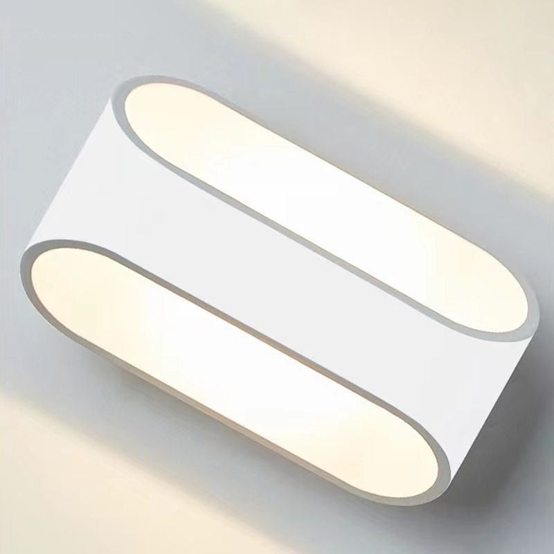 Modern Style Geometry Shade Wall Lamp Metal 2 Lights Sconces for Bedroom