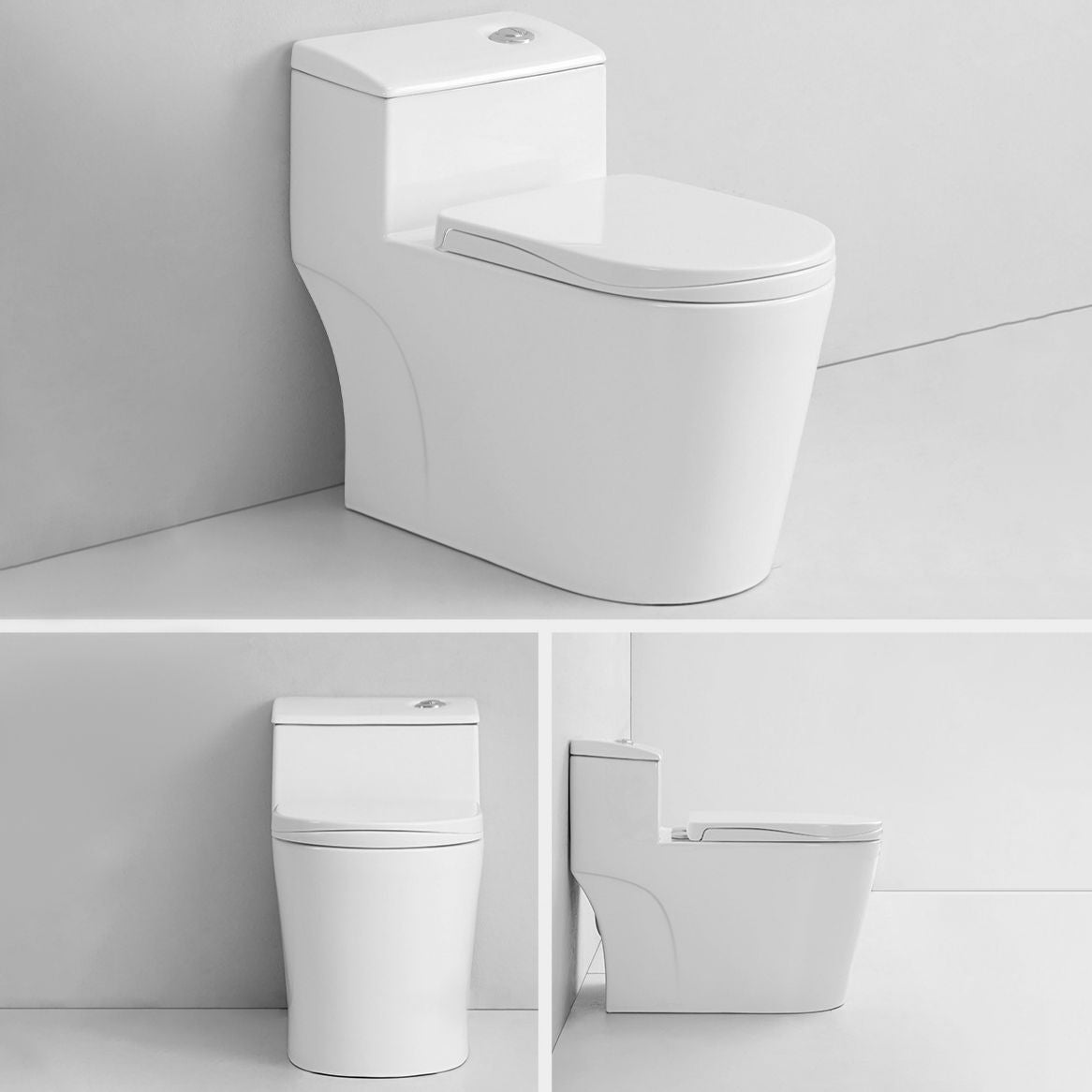 Modern Siphon Jet Toilet Bowl One Piece Bidet Toilet with Seat for Bathroom