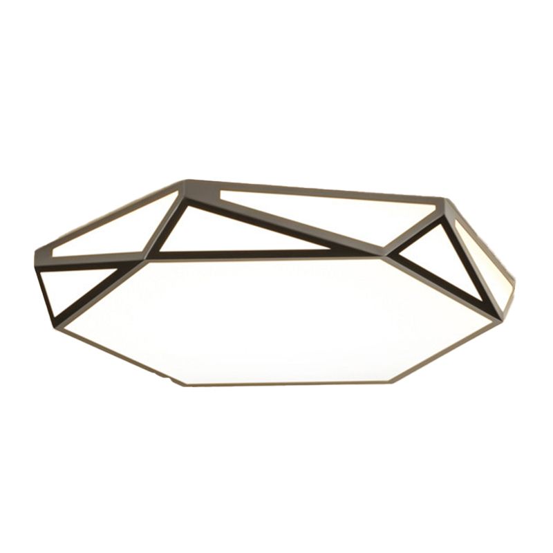 Minimalism Ceiling Light Fixture Geometry LED Flush Mount for Living Room