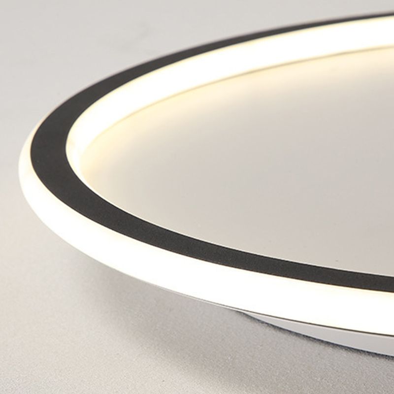Plafonnier circulaire en métal, LED de style simple, proche du plafonnier