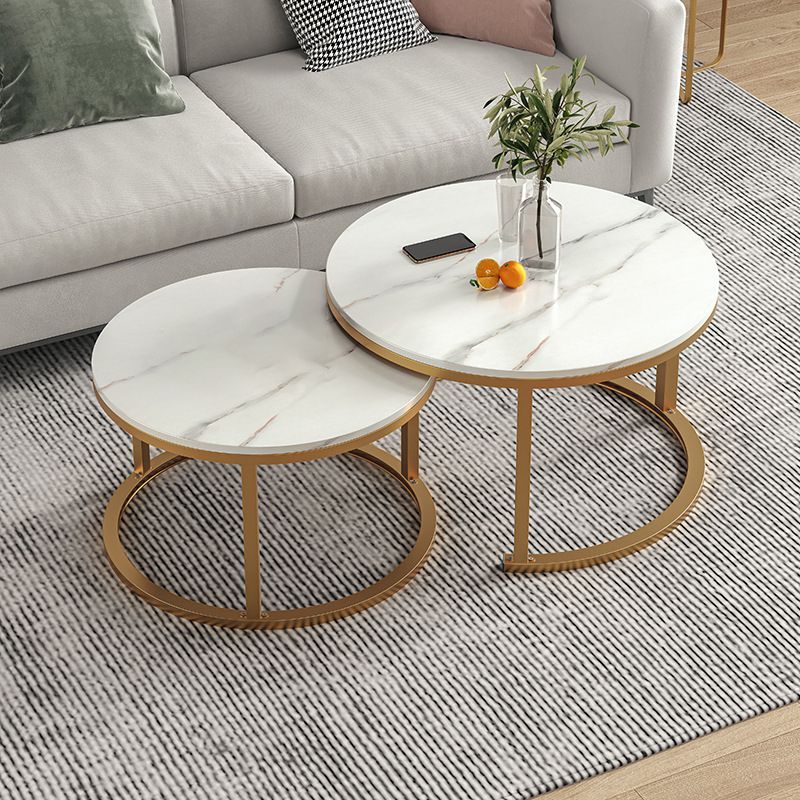 Round Coffee Or End Table Glam Drum Coffee Table in Black and White