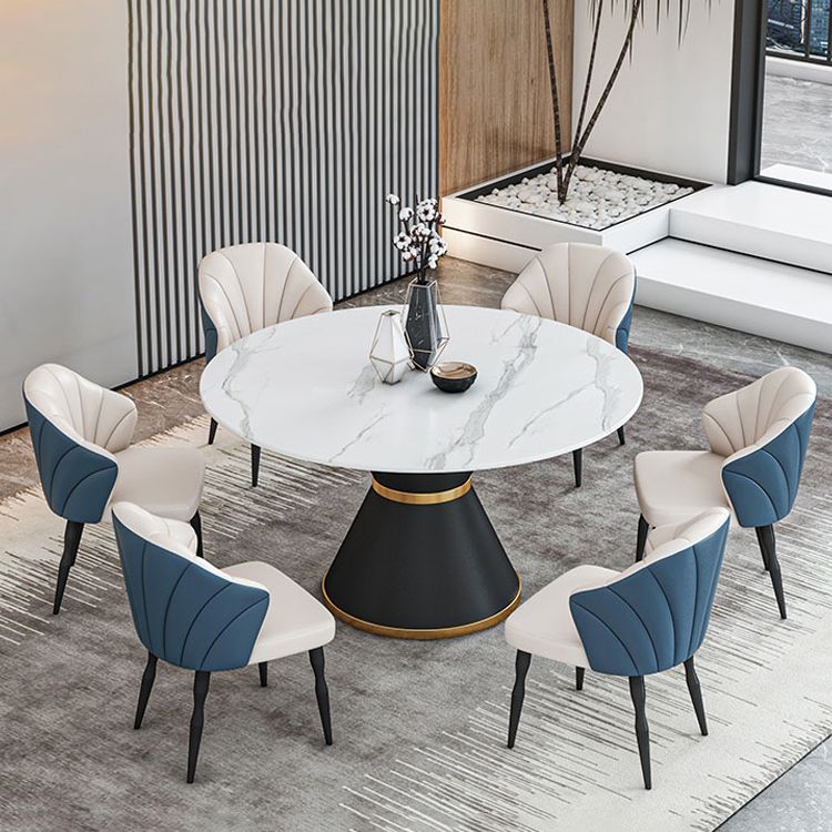 1/2/7/9 Pcs Metal Contemporary Dining Room Set with Round Table Dinette Set