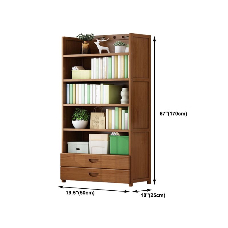 9.9" W Modern Bookcase Matte Finish Closed Back Bookshelf for Study Room
