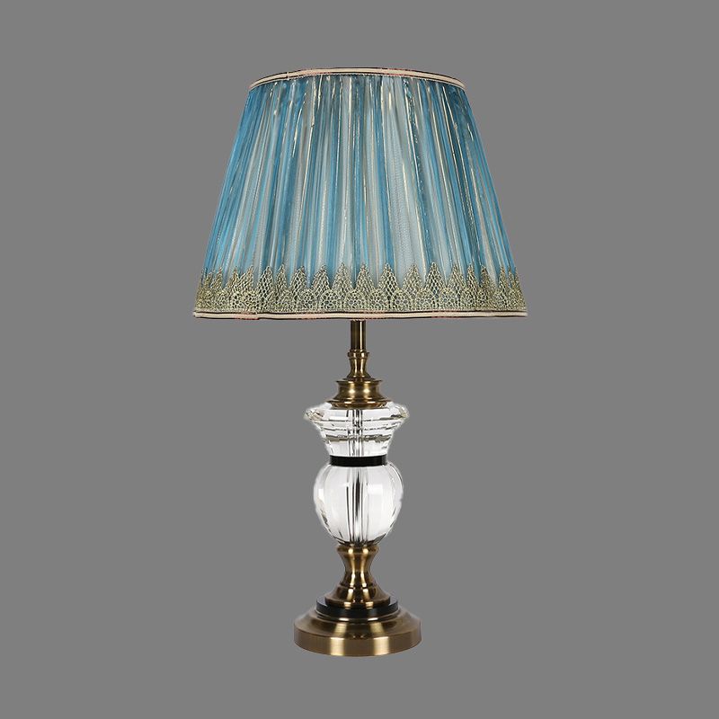 1 table de salle à manger de tête éclairage en bleu moderne Éclairage avec un tissu de baril