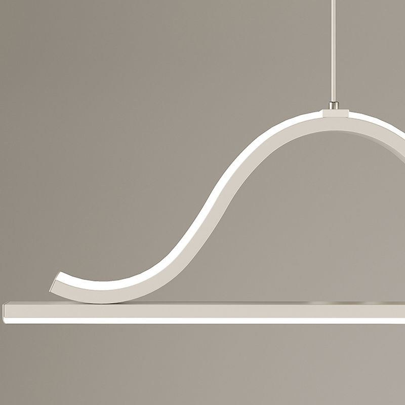 Modern 2/3/5-Light Kitchen Island Lighting White Shaded Island Pendant Lighting