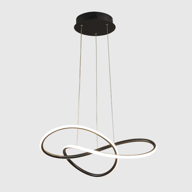 Metallkurven formen Deckenkronleuchter moderner LED -Decke Anhänger Licht für Wohnzimmer