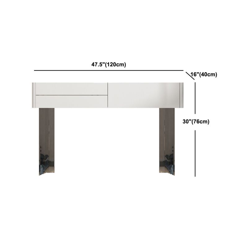 Contemporary Makeup Vanity Desk Slate Top Vanity Dressing Table Set