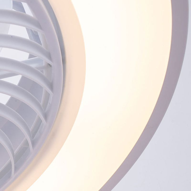 Runde Farbblöcke Deckenventilator Leuchte LED LED Metal Halbmontage Beleuchtung für Schlafzimmer