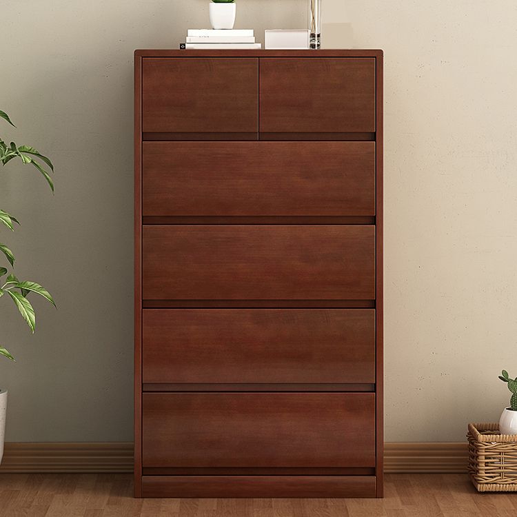 Ultra Modern Lingerie Chest Rubber Wood Storage Chest Dresser for Bedroom