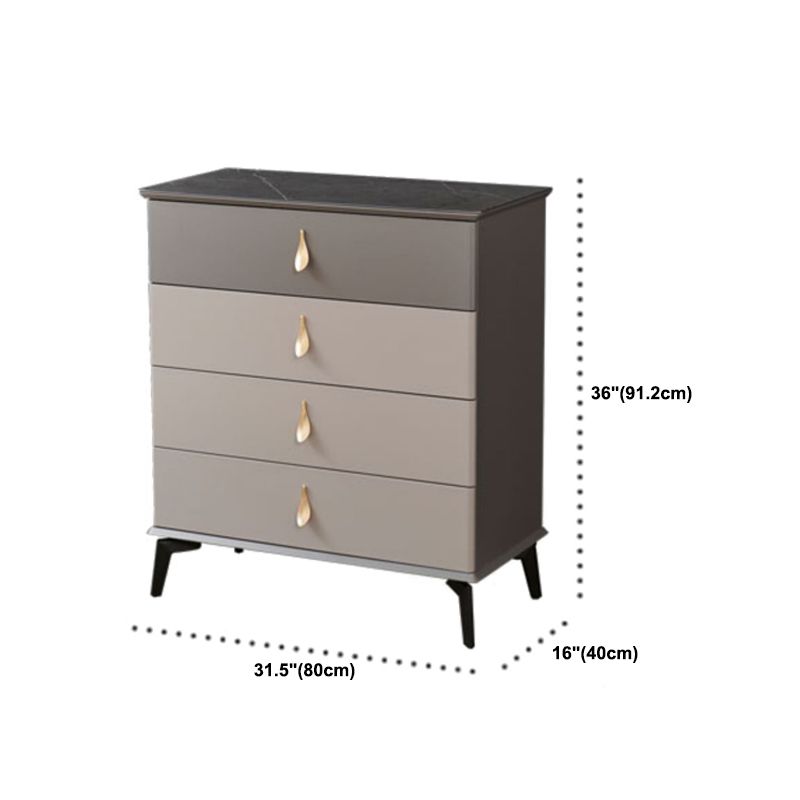 Contemporary Chest Wood Storage Chest Dresser with Soft-Close Drawers