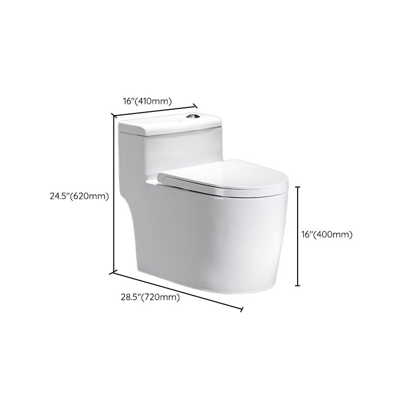 Contemporary One Piece Toilet Floor Mounted Toilet Bowl for Washroom