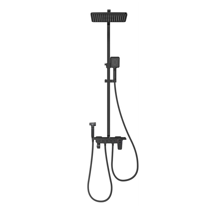 Modern Shower System Color Block Adjustable Spray Pattern Shower Head Combo