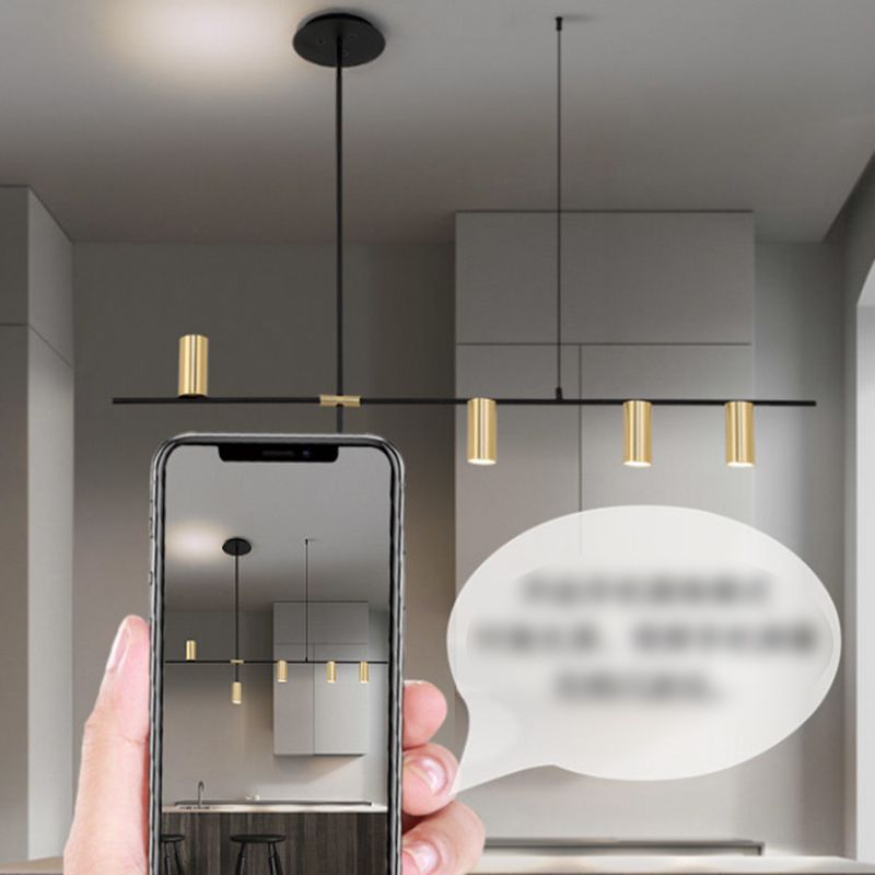 Luces colgantes colgantes de cilindro de estilo moderno accesorios de iluminación de metal