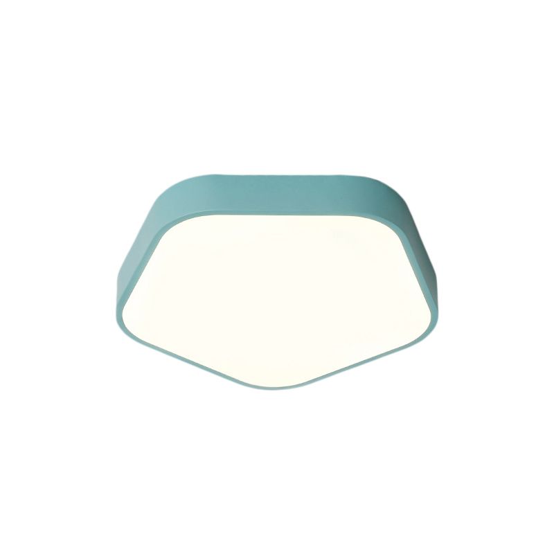 Pentagon Slim Panel Flush Mount Light Simple Style Acryl -plafondlicht voor studieruimte