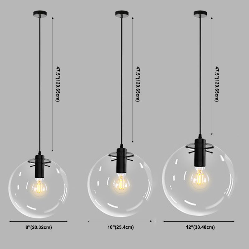Einfachheit Glas Anhänger Beleuchtung moderne 1 Kopfhängelampe für Esszimmer