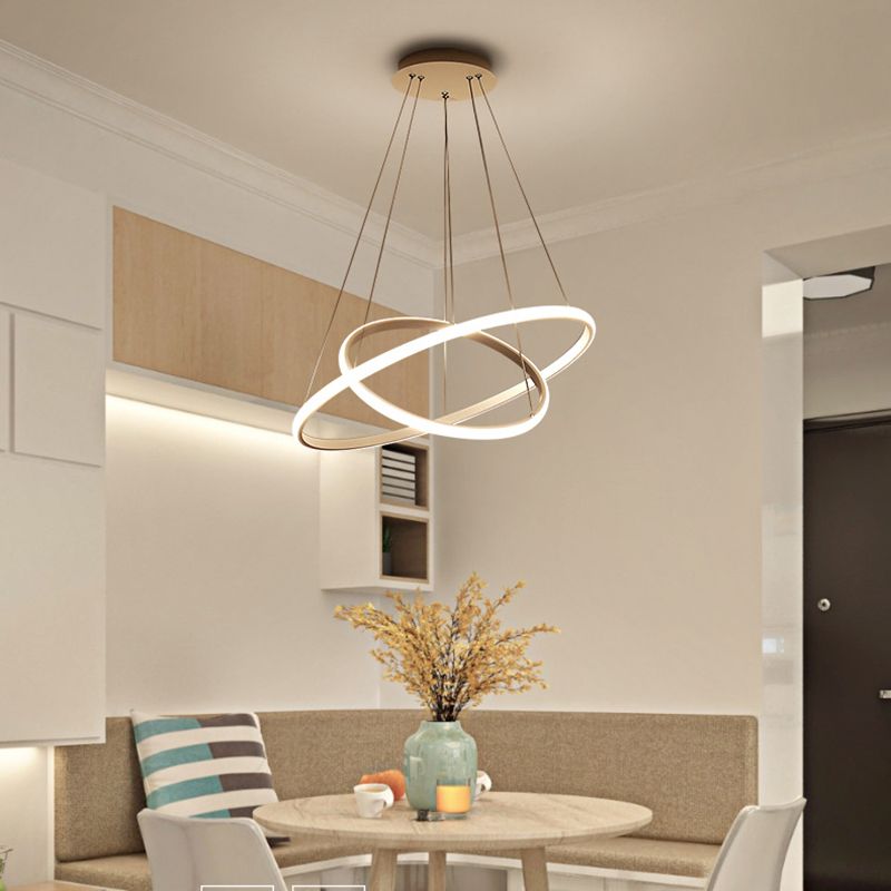 Rings Fissaggi di illuminazione a sospensione in metallo semplici apparecchi di illuminazione a sospensione camera da letto