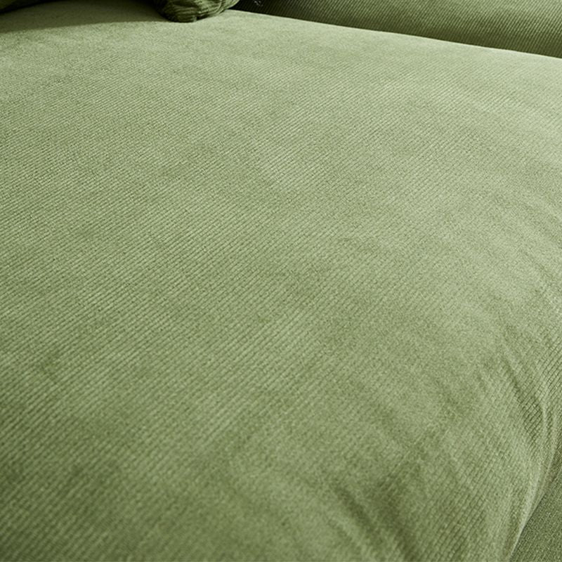Recessed Arm Loose Back Sofa 35"W Velvet Sofa for Living Room