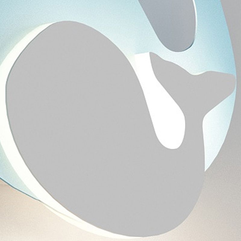 Forma unica a parete leggera in stile metallo 1 metallo a parete leggera in blu