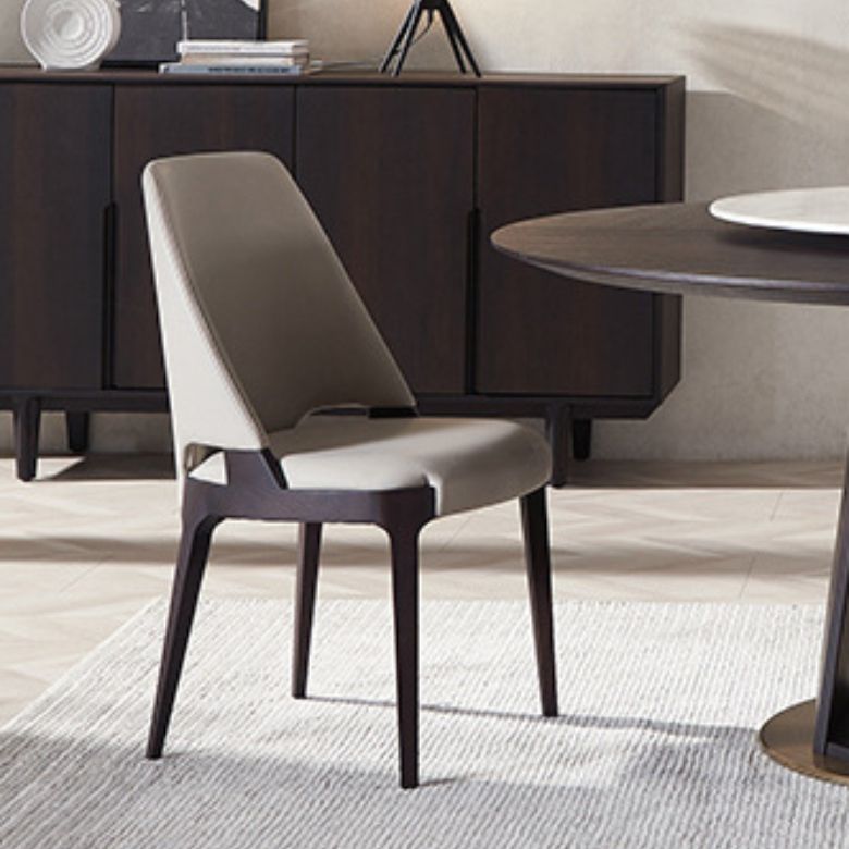 Industrial Upholstered Armless Dining Chair Indoor Side Chair