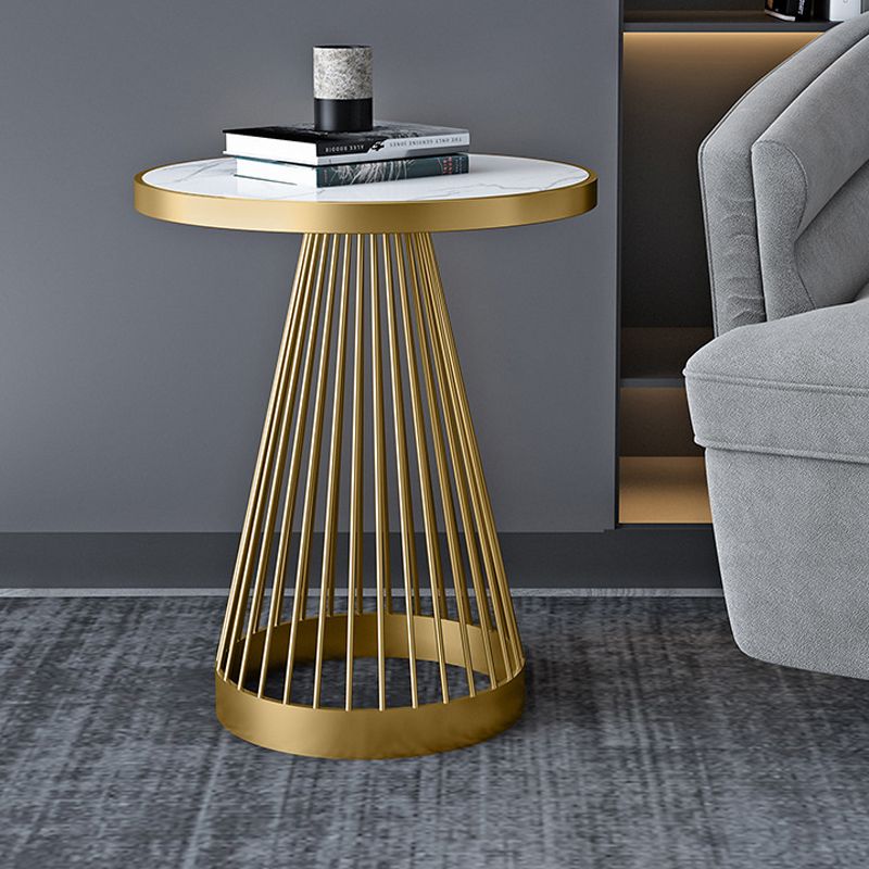 Scandinavian Solid Wood/Marble Round Frame Living Room Side End Table
