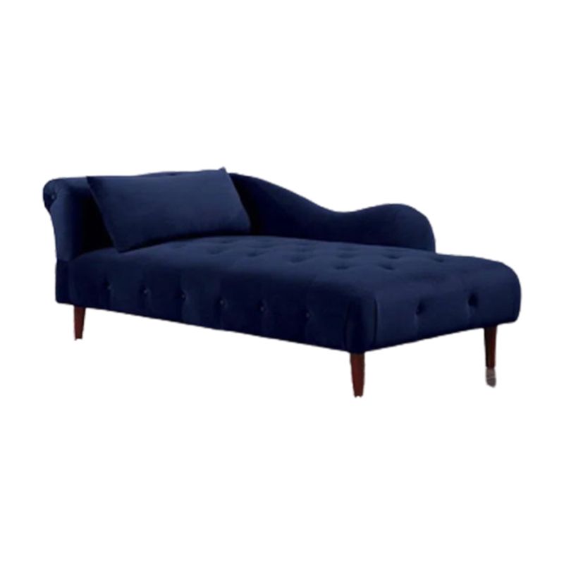 Traditional One Armed Chaise Flared Arms with Legs for Living Room