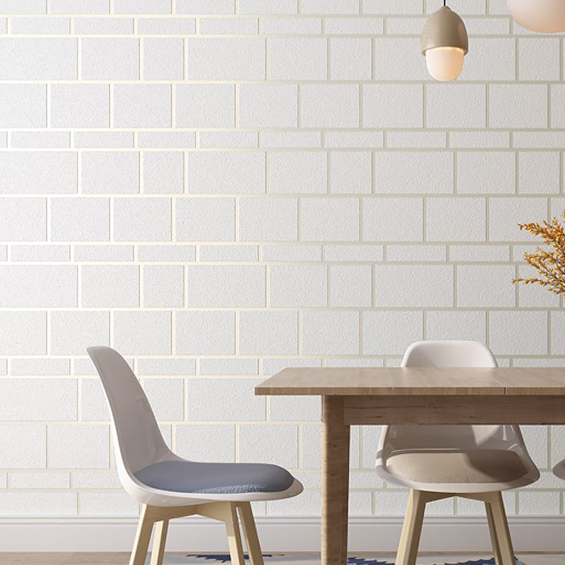 57.1-sq ft Brick Wallpaper Roll Soft Color Flock Wall Decor with Waterproof Design