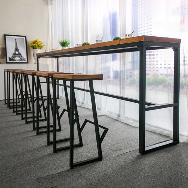 Solid Wood Table and Stool Set 1/2/7 Pieces Counter Height Pub Set