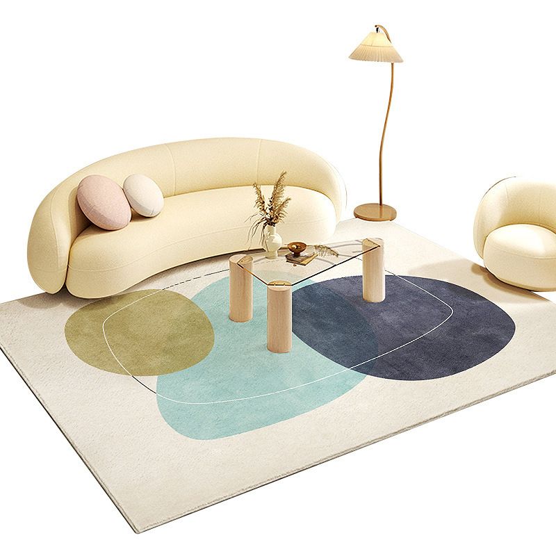 Bloc de couleur Bloc de tapis de tapis en polyester tapis de support sans glissement pour décoration intérieure