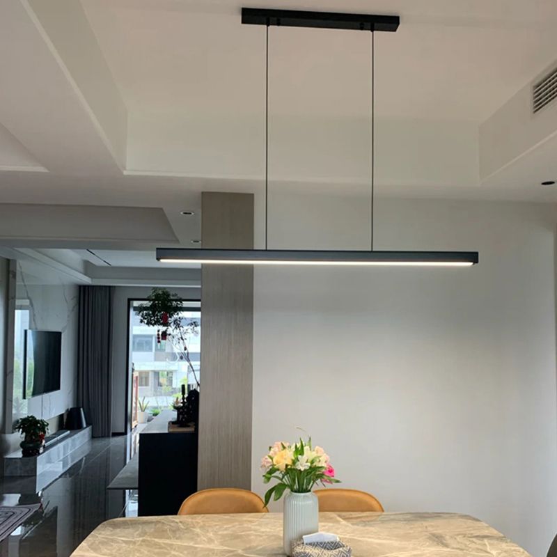 Estilo contemporáneo de forma lineal Luz de metal liviano de 1 luces de 1 luces