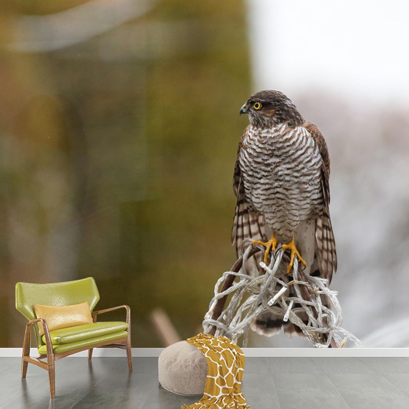 Modern Wild Animal Mural Wallpaper Moisture Resistant Living Room Wall Covering