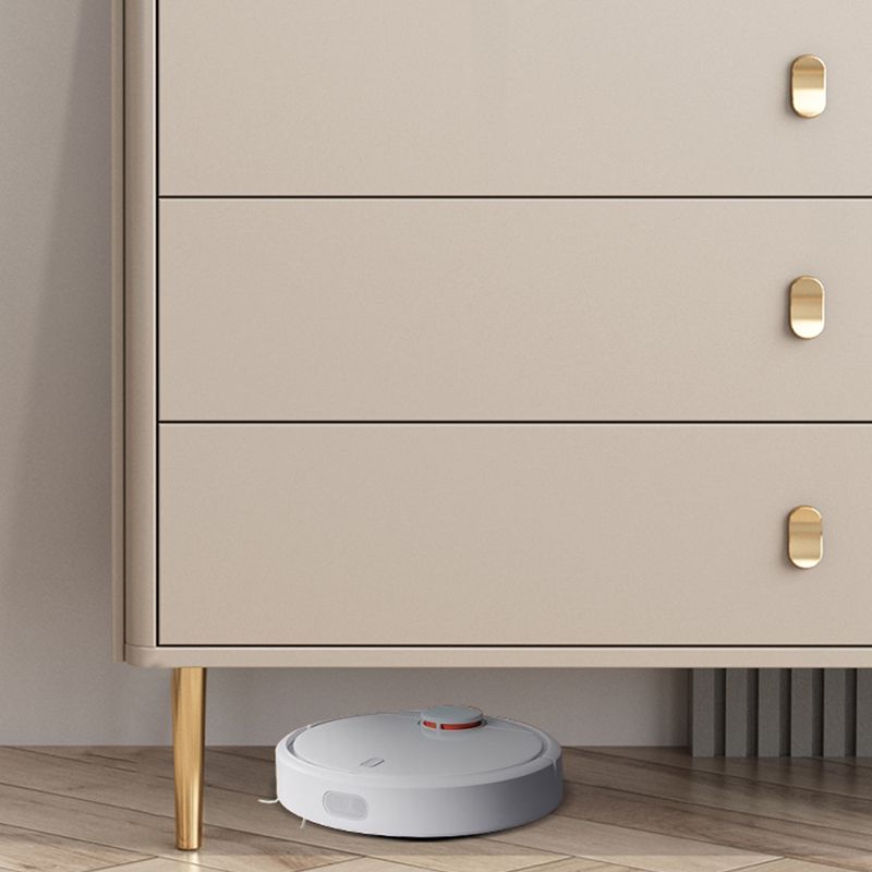 Glam Horizontal Double Dresser Stone Storage Chest with Drawers for Bedroom