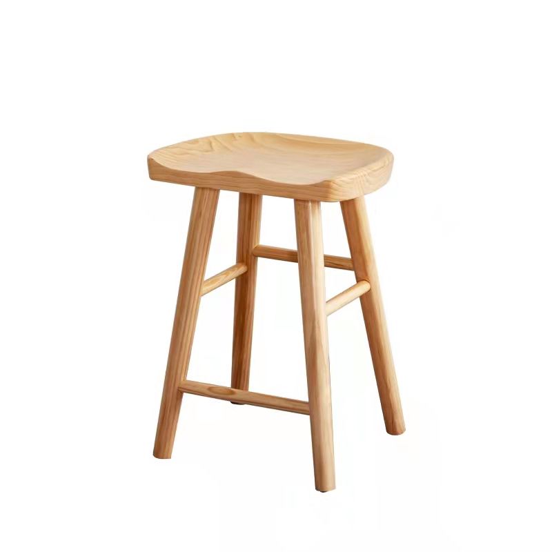 Natural Backless Counter Stool Contemporary Pine Wood Counter Stool