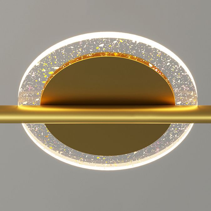 4/6-Light Modernism Golden Kitchen Island Lighting LED Ceiling Light for Foyer