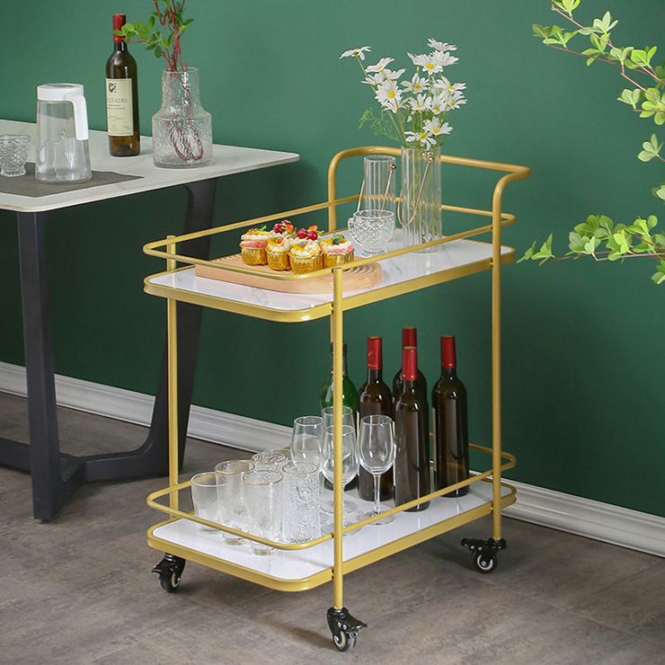 31.50" High Rolling Contemporary Prep Table Wooden Prep Table